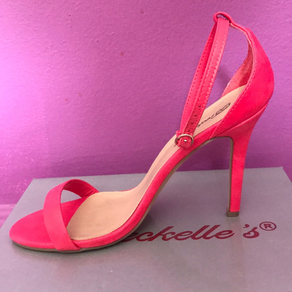 Pink Ankle Strap Heels